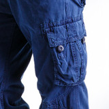 AIRGRACIAS Multi Pocket Mens Cargo Pants Dark Grey Straight Cargo Pants Men Military Style Casual Cotton Material Size 29-40