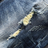AIRGRACIAS Mens Denim Shorts 2017 Summer Straight Casual Knee Length Short Bermuda Masculina Ripped Jeans Shorts For Men 28-40