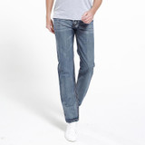 AIRGRACIAS Brand Jeans Retro Nostalgia Straight Denim Jeans Men Plus Size 28-38 Men Long Pants Trousers Classic Biker Jean
