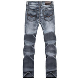 AIRGRACIAS Brand Spring Summer Retro Nostalgia Straight Denim Jeans Men Size 28-38 Casual Men Long Pants Trousers Biker Jean
