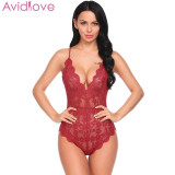 Avidlove Sexy Lingerie Women V-Neck Backless Floral Avidlove Sexy Lingerie Women V-Neck Backless Floral