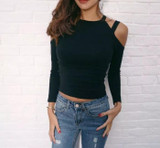 In Europe the spring of 2017 new women's fashion sexy Strapless big sweater coat TT826 1209
