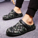 IAHEAD Winter Indoor Slippers Winter Inside Fluff Shoes Leather Slippers Mens Winter Shoes pantoffels heren warm winter MU260