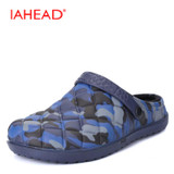IAHEAD Winter Indoor Slippers Winter Inside Fluff Shoes Leather Slippers Mens Winter Shoes pantoffels heren warm winter MU260