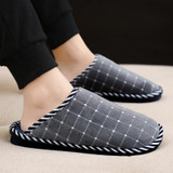IAHEAD Men Slippers Men Brand Wram Soft Home Shoes Men Fluff Short Plush Flip Flops Shoes Mens Winter Shoes erkek terlik MU265
