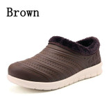 IAHEAD Men Shoes Fashion Leather Slippers Outside Slip-On Shoes Men Winter Slippers Men hinelos masculino MU261