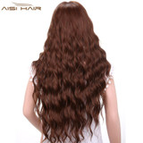 I's a wig Synthetic Brown Blonde Red Black Heat Resistant Hair Water Wave Wigs for Black Women