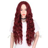 I's a wig Synthetic Brown Blonde Red Black Heat Resistant Hair Water Wave Wigs for Black Women