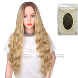 I's a wig Synthetic Brown Blonde Red Black Heat Resistant Hair Water Wave Wigs for Black Women