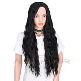 I's a wig Synthetic Brown Blonde Red Black Heat Resistant Hair Water Wave Wigs for Black Women