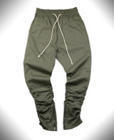 HZIJUE Cool Black/Green korean hip hop fashion pants with zippers factory connection mens urban clothing joggers men