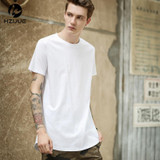 HZIJUE 2017 justin bieber clothes cotton t-shirt swag summer mens t shirts skateboard tshirt solid hip hop T shirt solid men TEE