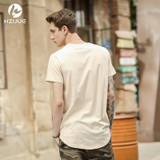 HZIJUE 2017 justin bieber clothes cotton t-shirt swag summer mens t shirts skateboard tshirt solid hip hop T shirt solid men TEE