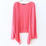 Hzhtmy Spring Autumn Long-sleeved Cardigan Irregular Hem Shawl Summer Sunscreen Clothing Women Loose Coat Knitted Cardigans