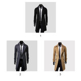 2017 Cool Men Double Breasted Overcoat Outwear Trench Coat Winter Long Jacket