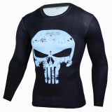 2017 Compression Shirt Winter Soldier T-Shirt Men Lycra 3D Print Superhero Long Sleeve T Shirt Fitness Crossfit Bodybuilding MMA