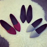 2017 Comfortable Casual Flat Shoes Women Slip On Work Shoes Spring Korean Shallow Mouth Pointed Toe Flats Ballerina Flats O996
