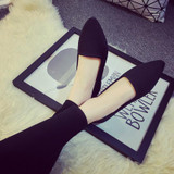 2017 Comfortable Casual Flat Shoes Women Slip On Work Shoes Spring Korean Shallow Mouth Pointed Toe Flats Ballerina Flats O996