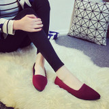 2017 Comfortable Casual Flat Shoes Women Slip On Work Shoes Spring Korean Shallow Mouth Pointed Toe Flats Ballerina Flats O996