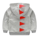 2017 coat Baby Boy Girl Dinosaur Pattern Hooded Zipper Tops Clothes