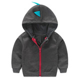 2017 coat Baby Boy Girl Dinosaur Pattern Hooded Zipper Tops Clothes