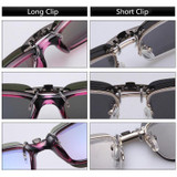 2017 Clips Polarized Mirrored Clip On Sunglasses Men Rectangle Mirror UV400 Clip On Sunglasses Polarized Men Driver's Glasses