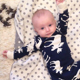 2017 Christmas Newborn baby boy winter clothes Cotton Long Sleeve Baby Rompers Soft Infant Baby girl Clothing Set Jumpsuits