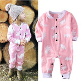 2017 Christmas Newborn baby boy winter clothes Cotton Long Sleeve Baby Rompers Soft Infant Baby girl Clothing Set Jumpsuits