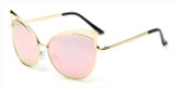 2017 Classic Cat Eye Metal Women Sunglasses Brand Designer Retro Vintage Glasses Sunglasses Women Mirror Rose Gold Oculos de sol