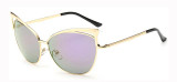 2017 Classic Cat Eye Metal Women Sunglasses Brand Designer Retro Vintage Glasses Sunglasses Women Mirror Rose Gold Oculos de sol