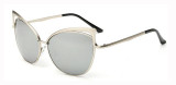 2017 Classic Cat Eye Metal Women Sunglasses Brand Designer Retro Vintage Glasses Sunglasses Women Mirror Rose Gold Oculos de sol