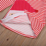 2017 Christmas Girl Dress Bebes Baby Girl Striped Dresses Long Sleeve Cute Cotton Dresses Kids Dress For Girls Xmas Vestido 1-7Y