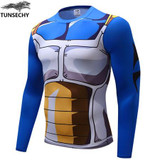 WAIBO BEAR New dragon ball t shirt Men armor 3d t-shirt printed compression shirt tops Fitness tight tee shirt homme