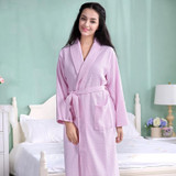 Waffle Cotton bathrobe women nightgown men sleepwear girls home thickening lovers long soft spring summer autumn