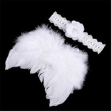 kids newborn Angel Wings Feather Wings Baby Girl hats for girls baby Shoot Hair Accessories Forcaps for boys bonet photo props