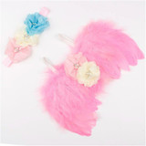 kids newborn Angel Wings Feather Wings Baby Girl hats for girls baby Shoot Hair Accessories Forcaps for boys bonet photo props