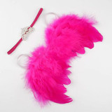 kids newborn Angel Wings Feather Wings Baby Girl hats for girls baby Shoot Hair Accessories Forcaps for boys bonet photo props