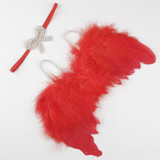 kids newborn Angel Wings Feather Wings Baby Girl hats for girls baby Shoot Hair Accessories Forcaps for boys bonet photo props