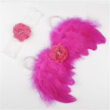 kids newborn Angel Wings Feather Wings Baby Girl hats for girls baby Shoot Hair Accessories Forcaps for boys bonet photo props
