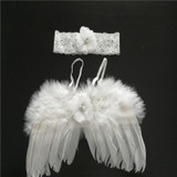 kids newborn Angel Wings Feather Wings Baby Girl hats for girls baby Shoot Hair Accessories Forcaps for boys bonet photo props