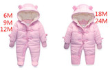 kids Keep Thick warm baby rompers Winter clothes Newborn Boy Girl Romper Infant Jumpsuit Hooded children Outerwear For 0-24M