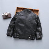 Kids Jacket Girl PU Leather Boys Jackets Clothes Black Jackets Babies Children Autumn Coats