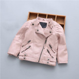 Kids Jacket Girl PU Leather Boys Jackets Clothes Black Jackets Babies Children Autumn Coats