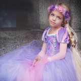 Kids Girls Princess sofia Rapunzel Dresses Full Ball Gown Long Party Dress Children Clothing Kids Cosplay Costume Masquerade