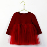 Kids Girls Princess Dresses Infant Dress Newborn Girls Clothes Baby Cotton Long Sleeve Clothing 0-4 Years