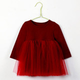 Kids Girls Princess Dresses Infant Dress Newborn Girls Clothes Baby Cotton Long Sleeve Clothing 0-4 Years