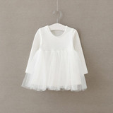 Kids Girls Princess Dresses Infant Dress Newborn Girls Clothes Baby Cotton Long Sleeve Clothing 0-4 Years