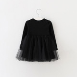 Kids Girls 0-4 Years Birthday Dresses Infant Dress Newborn Girls Clothes Babys Cotton Long Sleeve Clothing S2