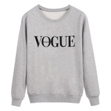 BTS 2017 Women Fashion Brand Hoodie VOGUE Letter Print Sweatshirt Knitted Long Sleeve Pullovers Polerones Mujer Harajuku Tops