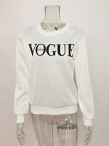 BTS 2017 Women Fashion Brand Hoodie VOGUE Letter Print Sweatshirt Knitted Long Sleeve Pullovers Polerones Mujer Harajuku Tops